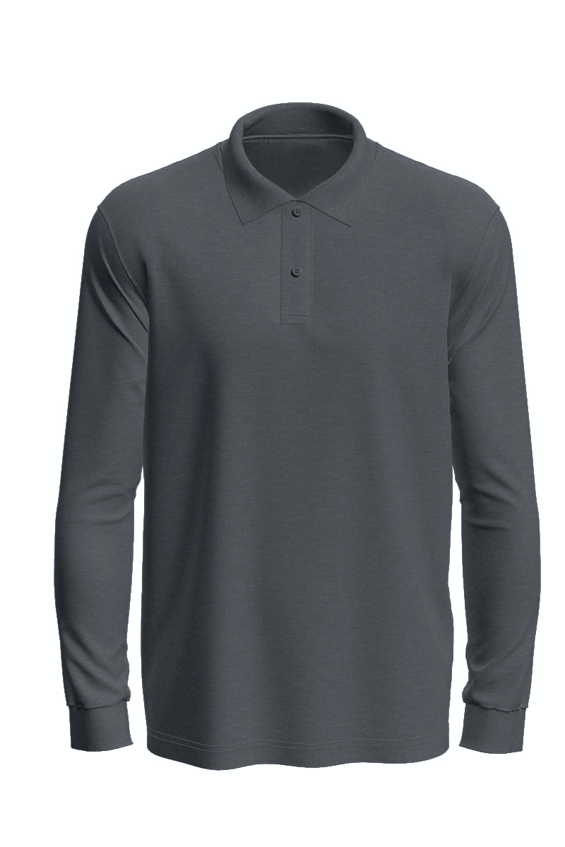 COTTON POLO SHIRT LONG SHIRT | COTTON PIQUE POLOSHIRT LONGSLEVE